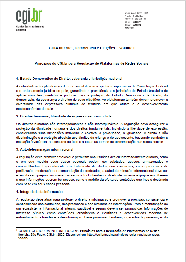 Guia Internet, Democracia e Eleições - Volume II